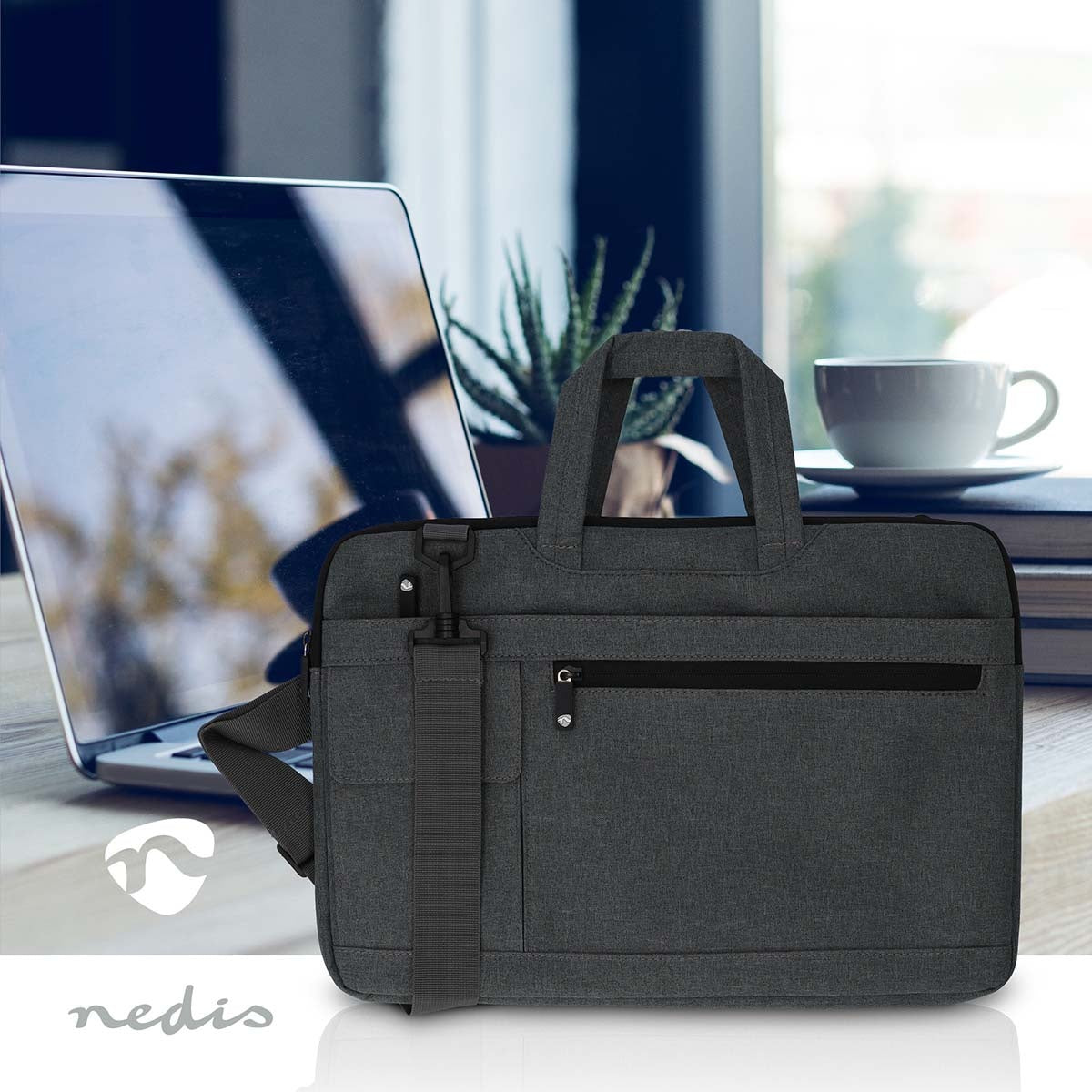 Notebook Väska | 15 - 16" | Bärband | 8 Fack | 30 mm | 285 mm | 410 mm | Polyester