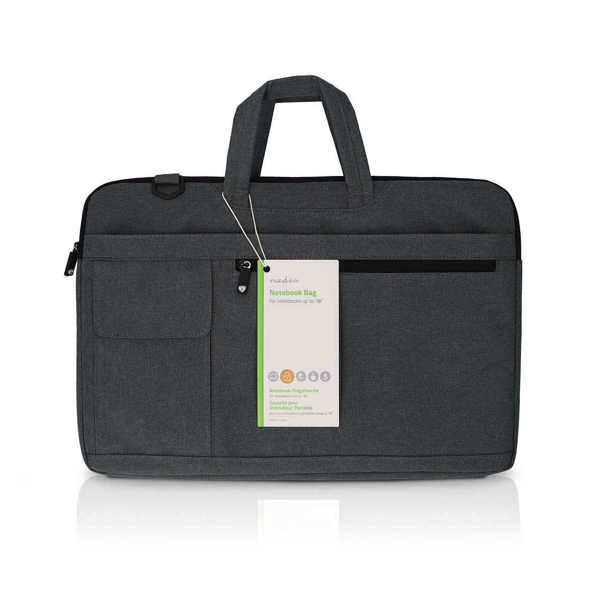 Notebook Bag | 17 - 18 " | Carrying strap | 8 Compartments | 30 mm | 320 mm | 460 mm | Polyester