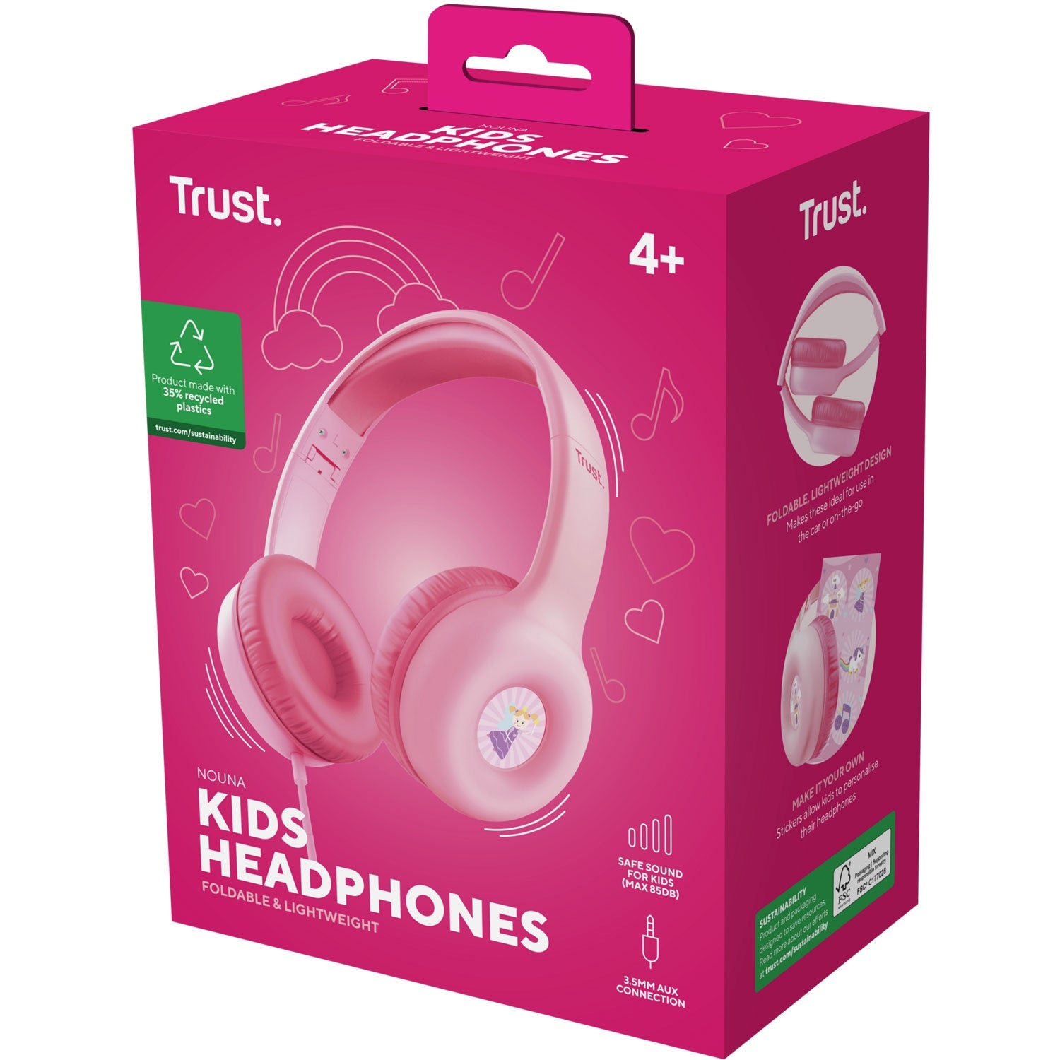 Nouna Headphones for children Pink