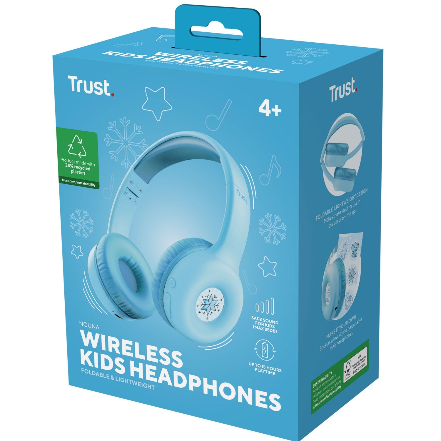 Nouna Wireless headphones for children Blue