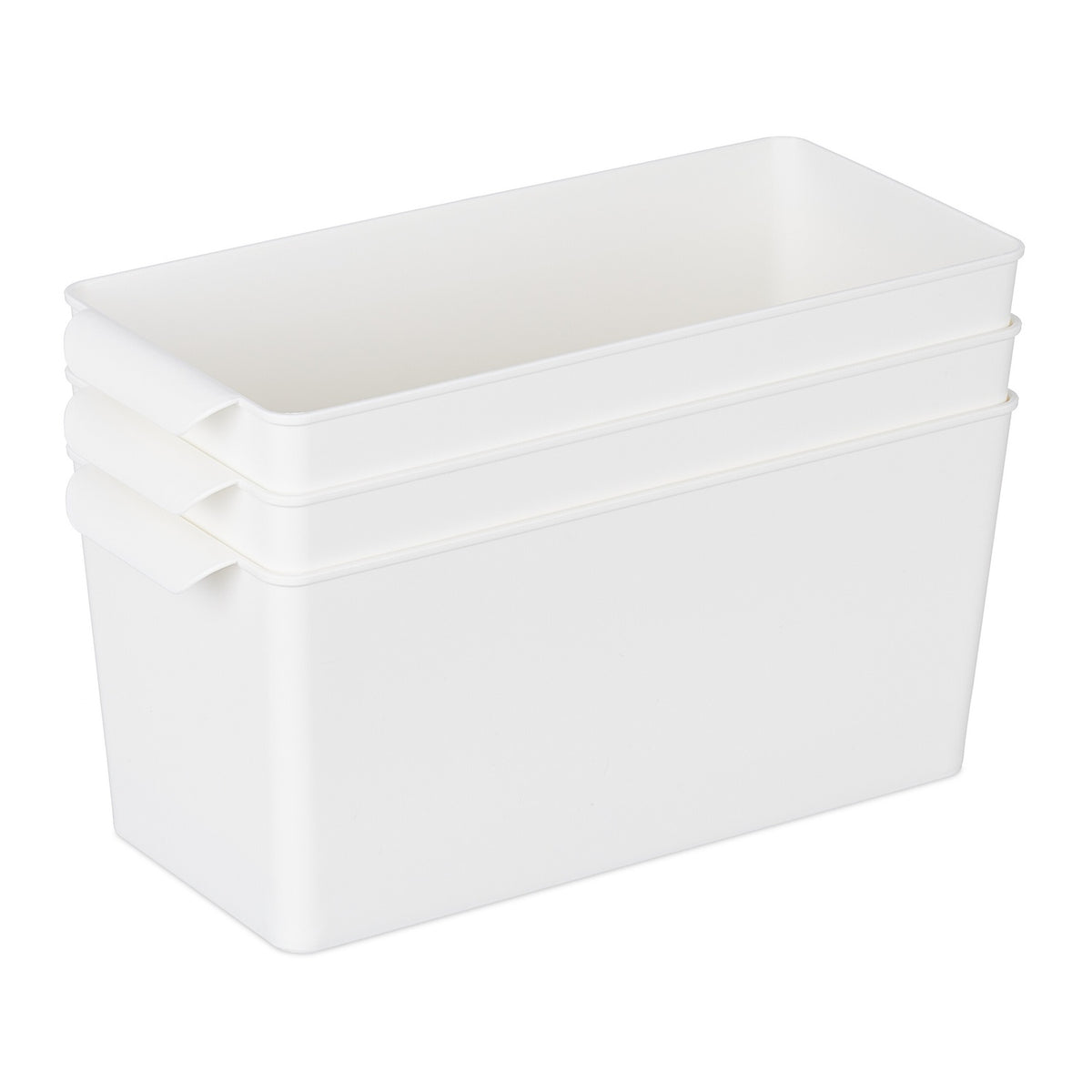 Oblong storage box in set of 4