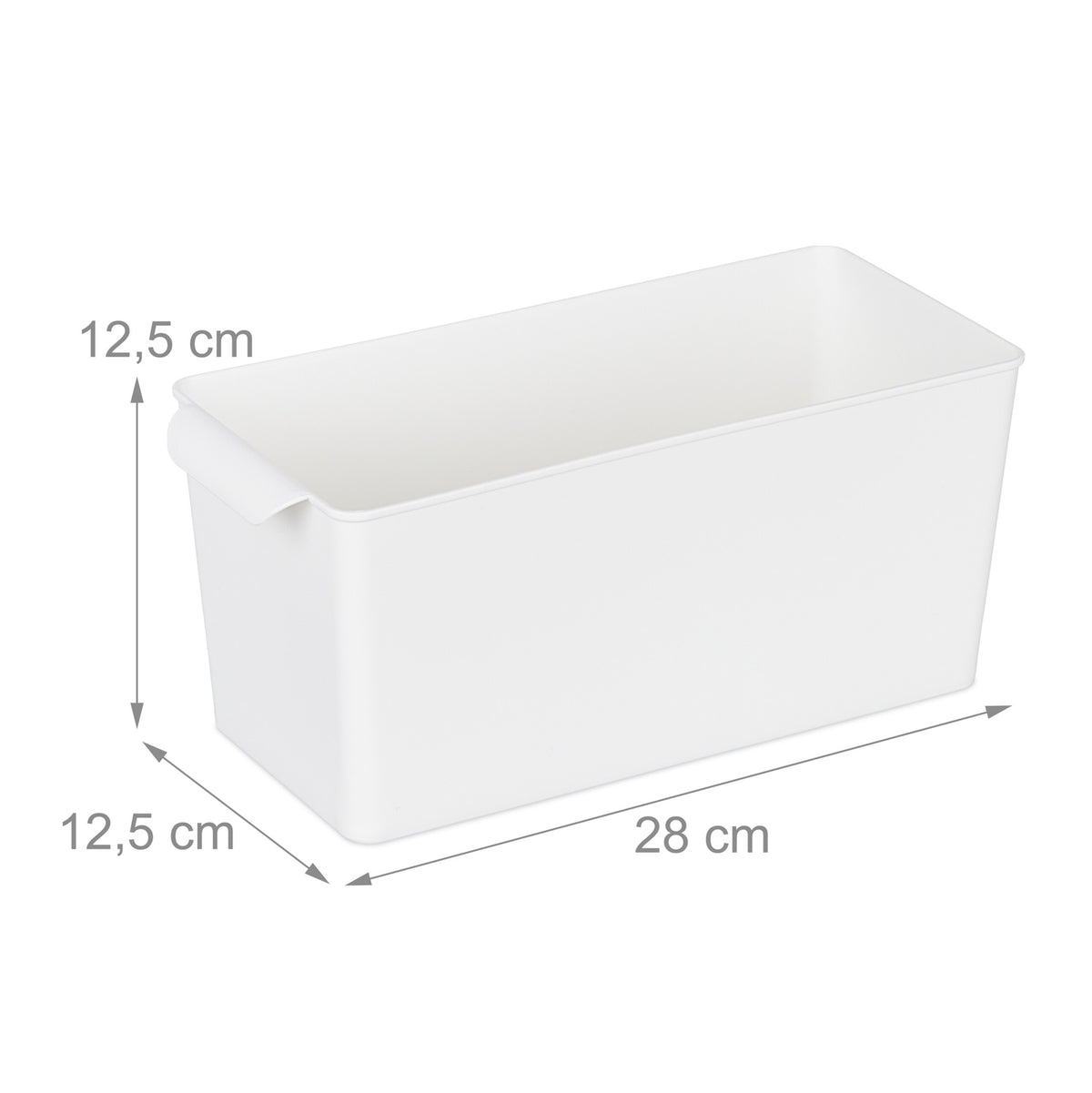 Oblong storage box in set of 4
