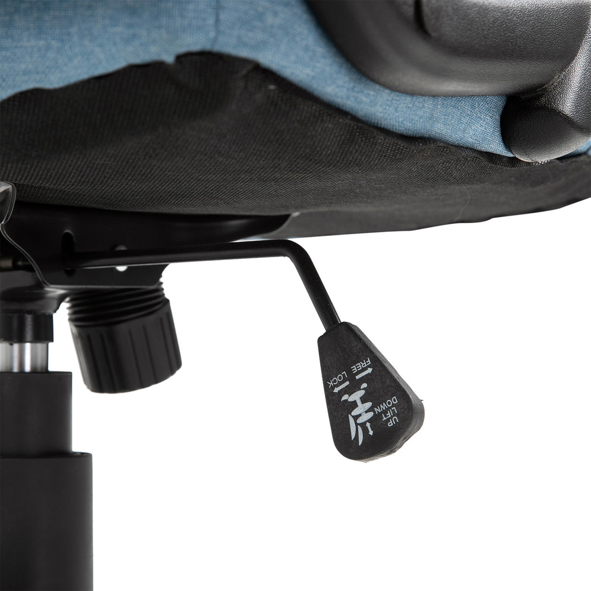 Office Chair Computer Chair Swivel Chair Height Adjustable Rocker Function Light Blue Linen 66X75X110-120Cm