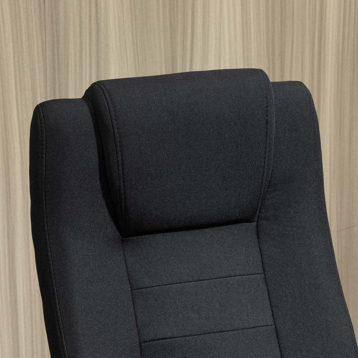 Office Chair Computer Chair With Rocker Function Headrest Ergonomic Rotatable Height Adjustable Linen Touch Black 62 X 62 X 110-119 Cm