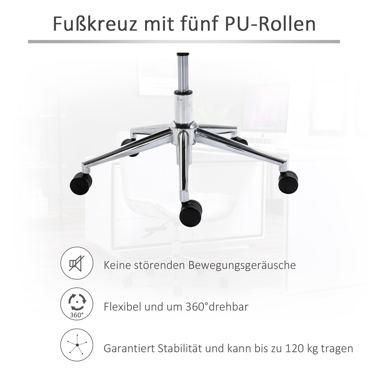Office Chair Desk Chair, Swivel Chair, Height Adjustable, 360° Rotatable, Velvet Fabric, Blue, 52.5X60X82-91Cm