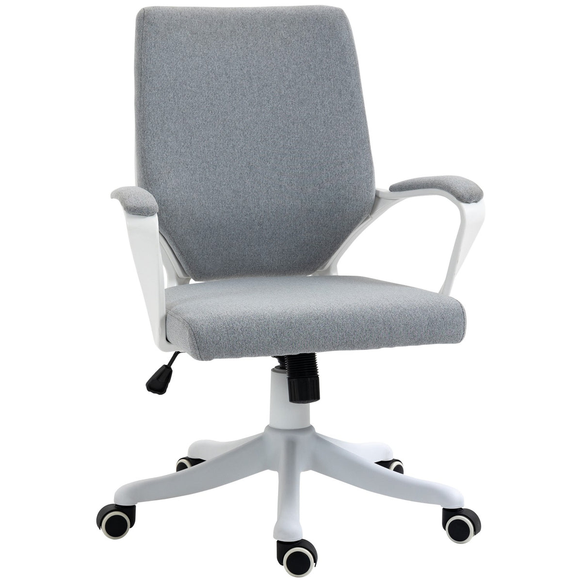 Office Chair Desk Chair With Rocker Function Backrest Height Adjustable Thick Padded Ergonomic 360° Swivel Wheels Polyester Nylon Pp