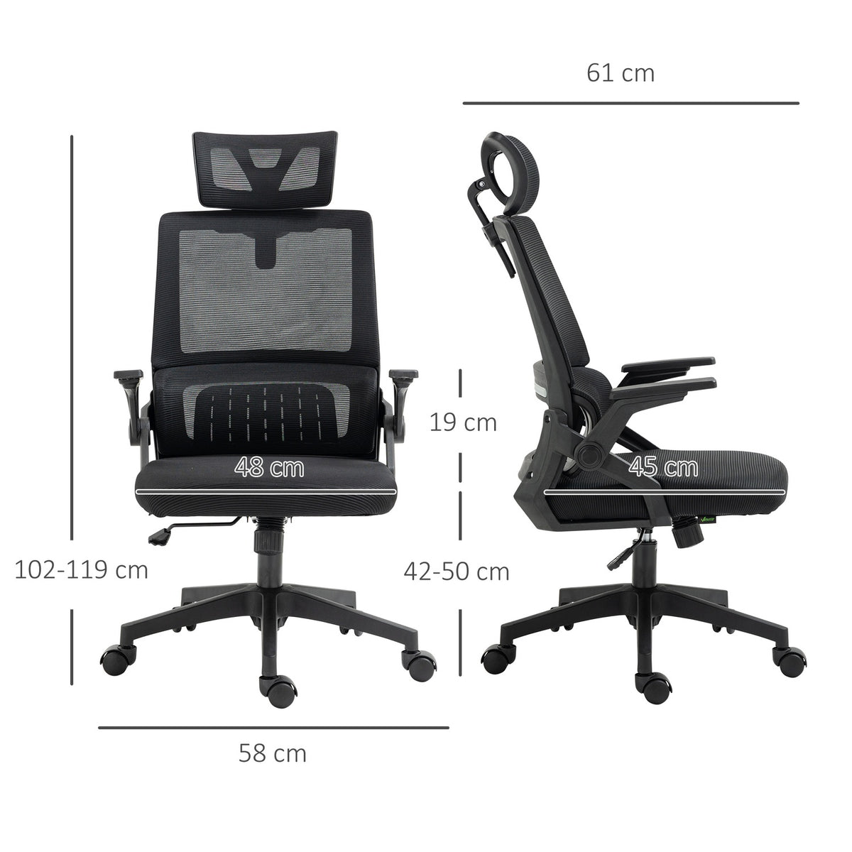 Office Chair Ergonomic Desk Chair Adjustable Headrest Armrest Height Adjustable Computer Chair Swivel Chair Rocker Function