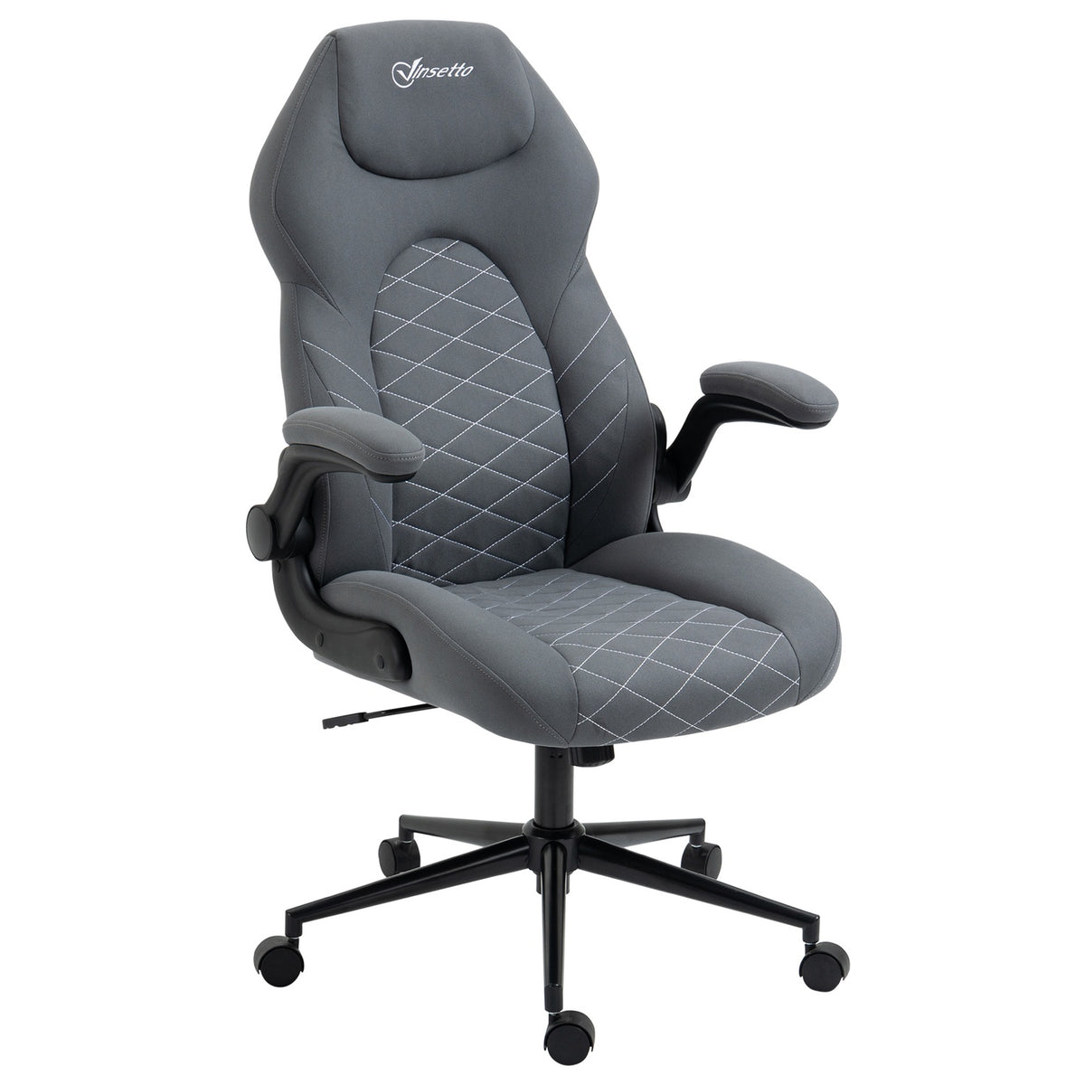 Office Chair, Ergonomic Desk Chair, Computer Chair With Rocker Function, Adjustable Armrests, Swivel Chair With Soft Cushion