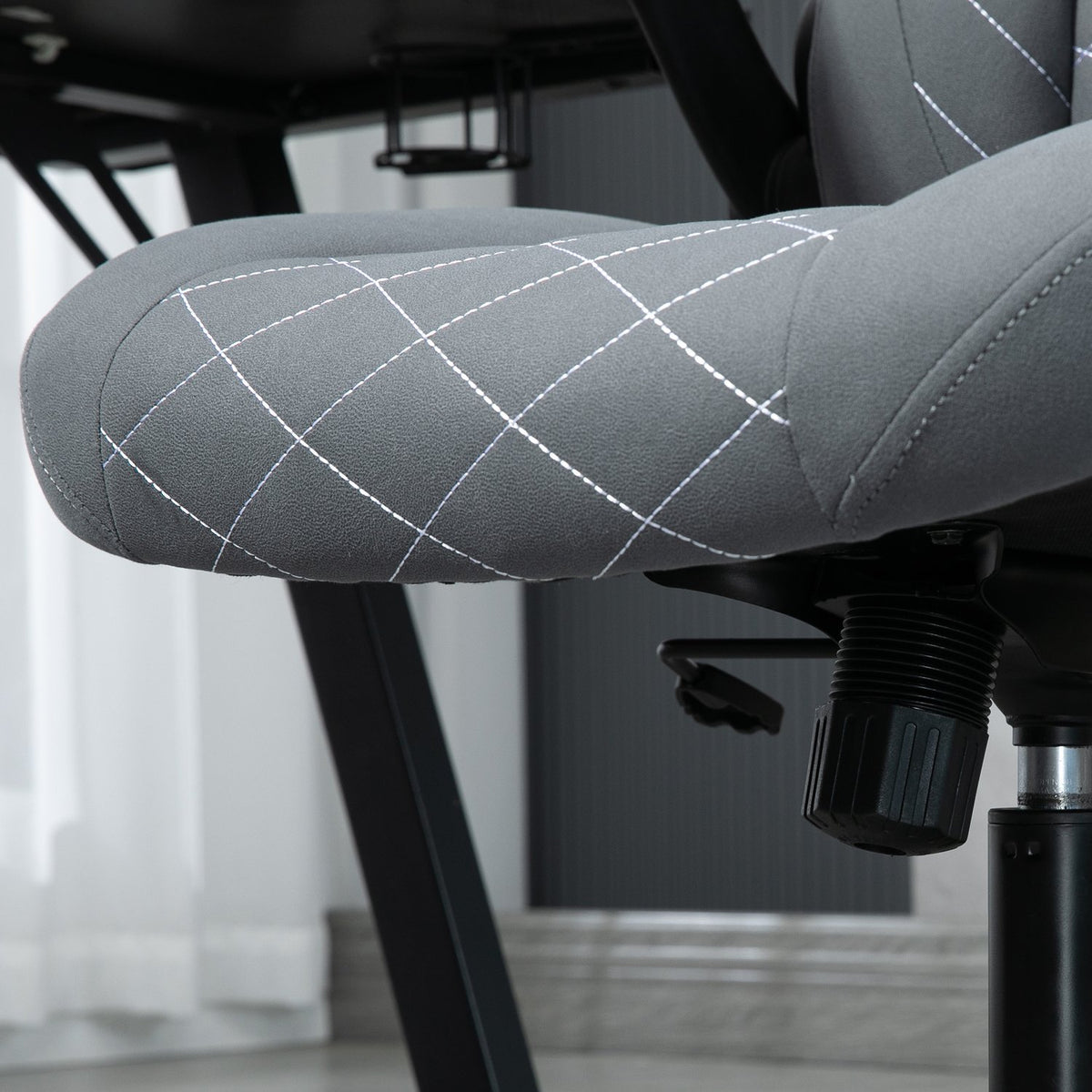 Office Chair, Ergonomic Desk Chair, Computer Chair With Rocker Function, Adjustable Armrests, Swivel Chair With Soft Cushion