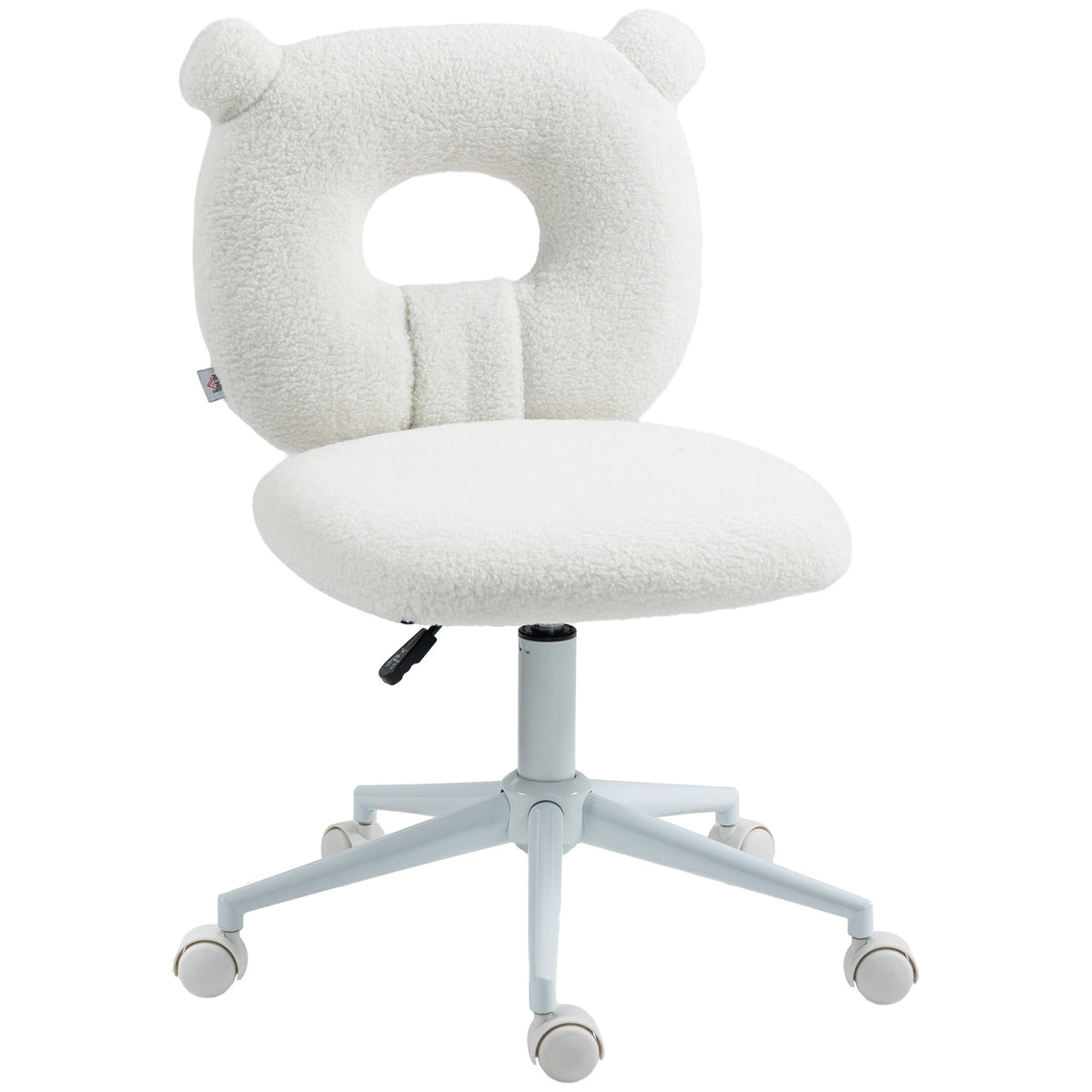 Office Chair, Height-Adjustable Desk Chair, Swivel Chair, Work Chair, Computer Chair For Living Room, Load Capacity Up To 120 Kg, Teddy Fleece