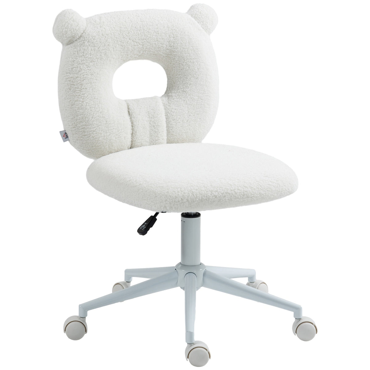 Office Chair, Height-Adjustable Desk Chair, Swivel Chair, Work Chair, Computer Chair For Living Room, Load Capacity Up To 120 Kg, Teddy Fleece
