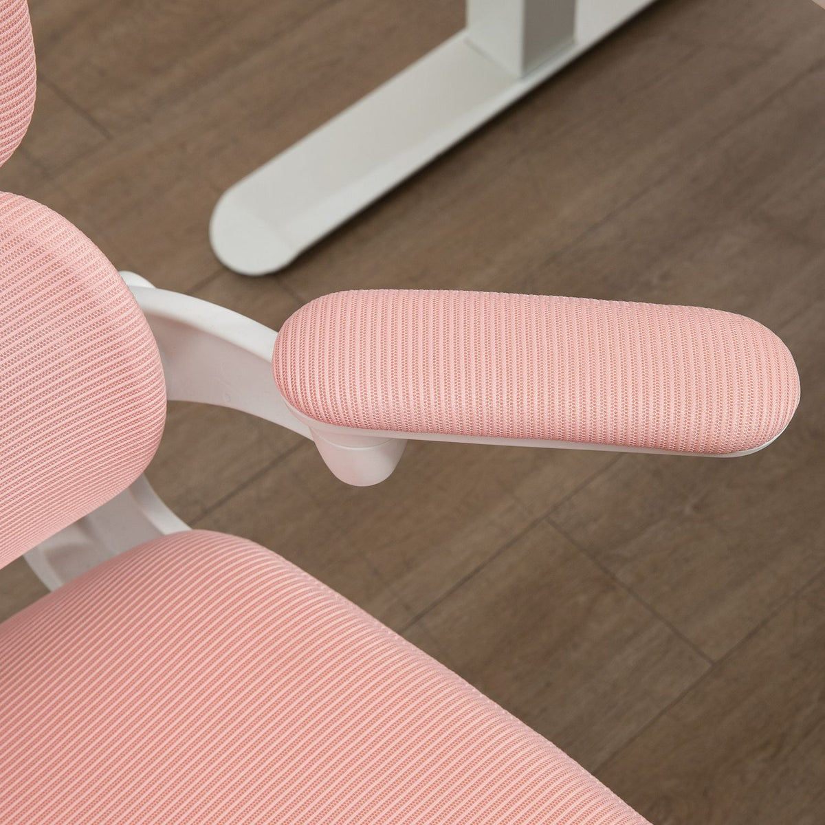 Office Chair Rocker Function, Desk Chair, Height-Adjustable Computer Chair Up To 120Kg, Mesh, Pink, 62X58X120-133Cm
