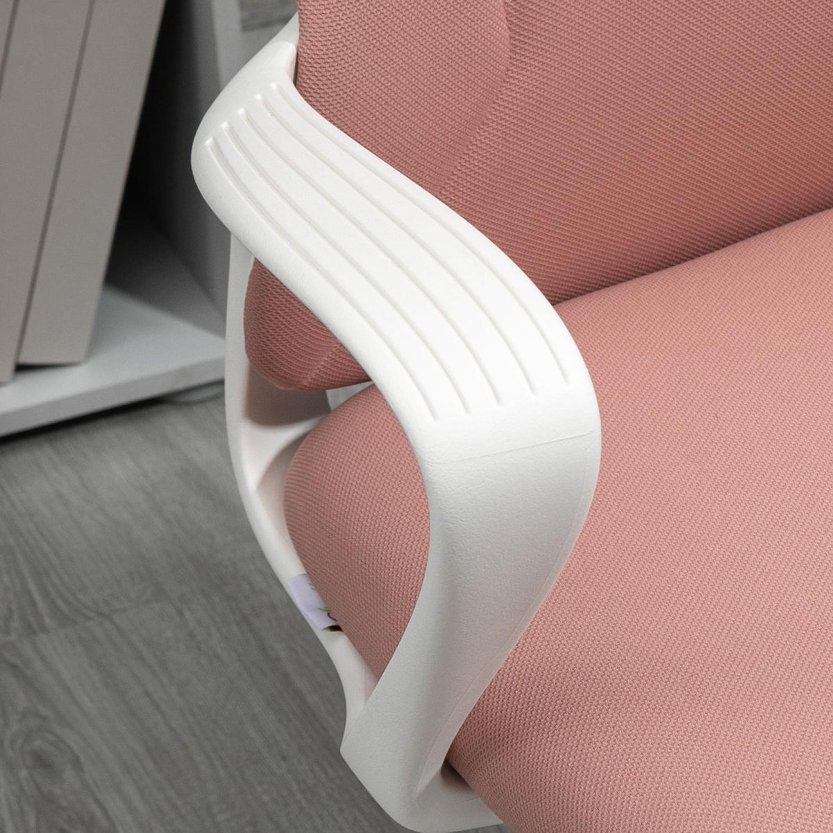 Office Chair Rocker Function, Height-Adjustable Desk Chair, Ergonomic Computer Chair, Stretch Fabric, Pink