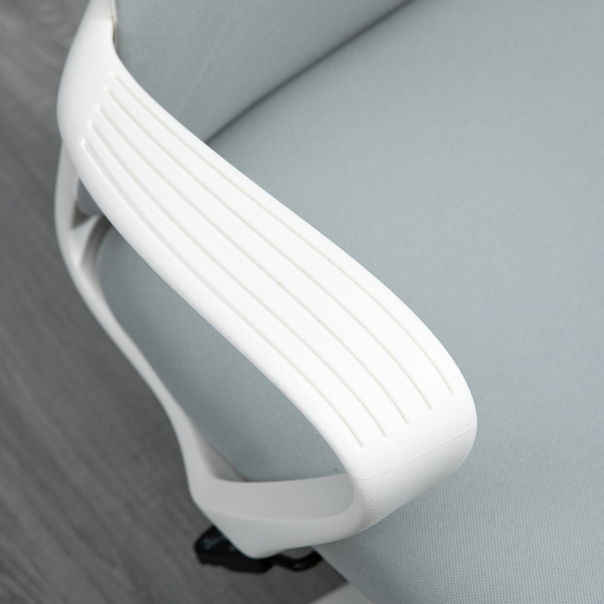 Office Chair Rocker Function, Height-Adjustable Desk Chair, Ergonomic Computer Chair, Swivel, Stretch Fabric, Light Grey