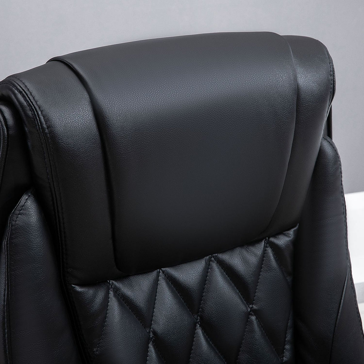 Office Chair, Swivel Chair, Computer Chair, Ergonomic, Rocker Function, Height Adjustable, Headrest, Padded Armrests, Black