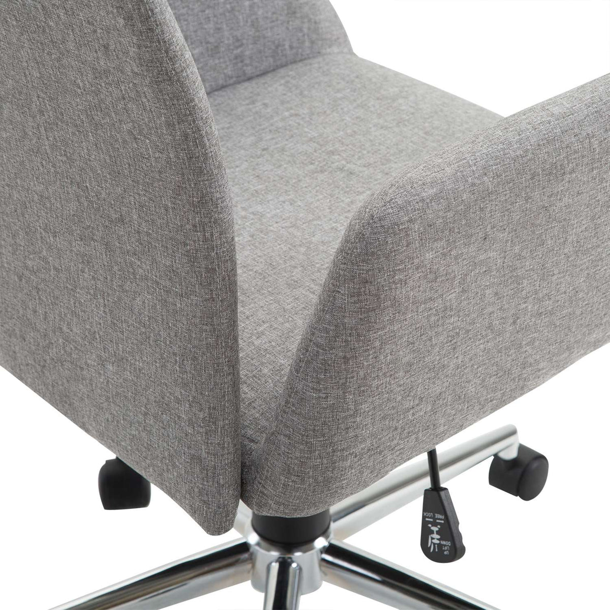 Office Chair Swivel Chair With Reclining Function, Height Adjustable, Nordic Style, With Wheels, 61X58X88-97.5 Cm