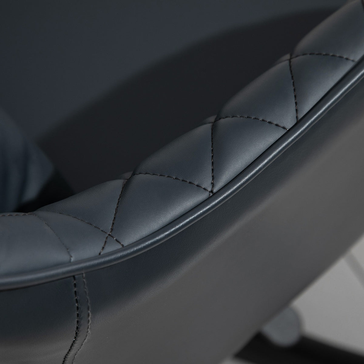 Office Chair With Massage Desk Chair, Vibration Function, Lumbar Cushion, Pu, Anthracite Gray, 55X65X78-86Cm