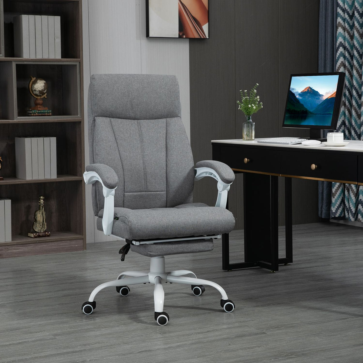 Office chair backrest adjustable, 155°, ergonomic desk chair with reclining function, height adjustable