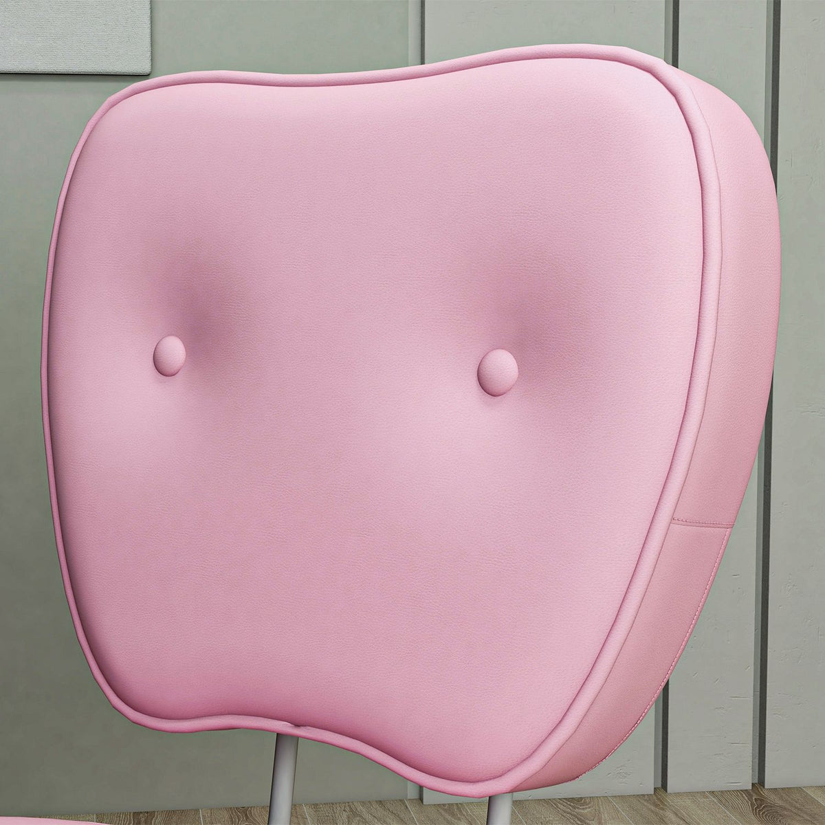 Office chair without armrests, 82-92H cm, children's swivel chair, height-adjustable, load capacity up to 120 kg, pink