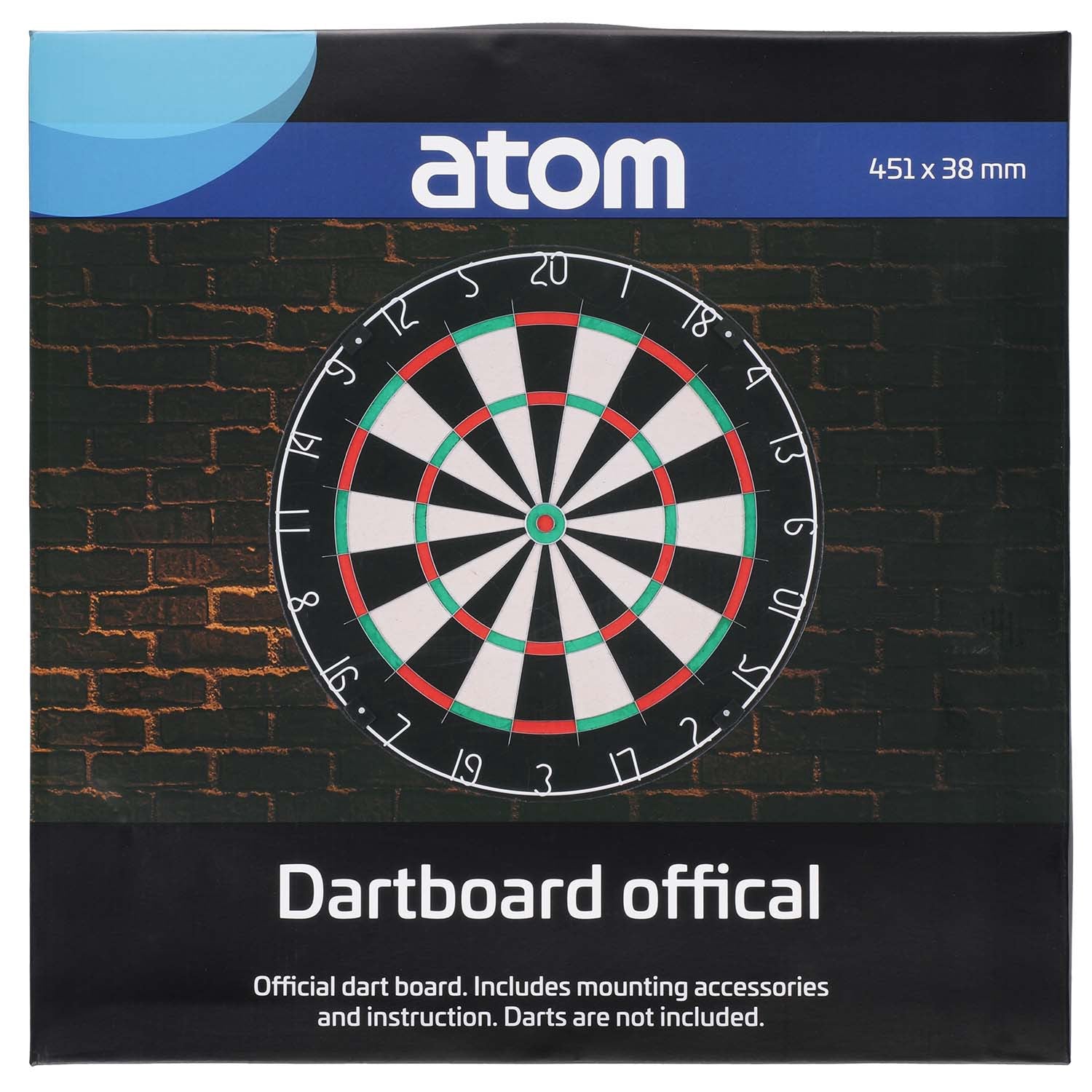 Official Size Dartboard – Durable African Sisal, 45x45 cm