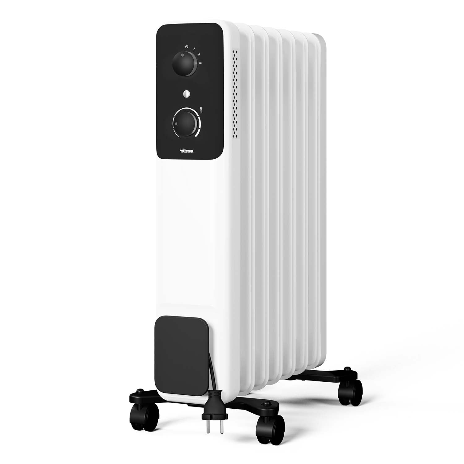Oil-Filled Radiator Heater, 1500W, Adjustable Thermostat