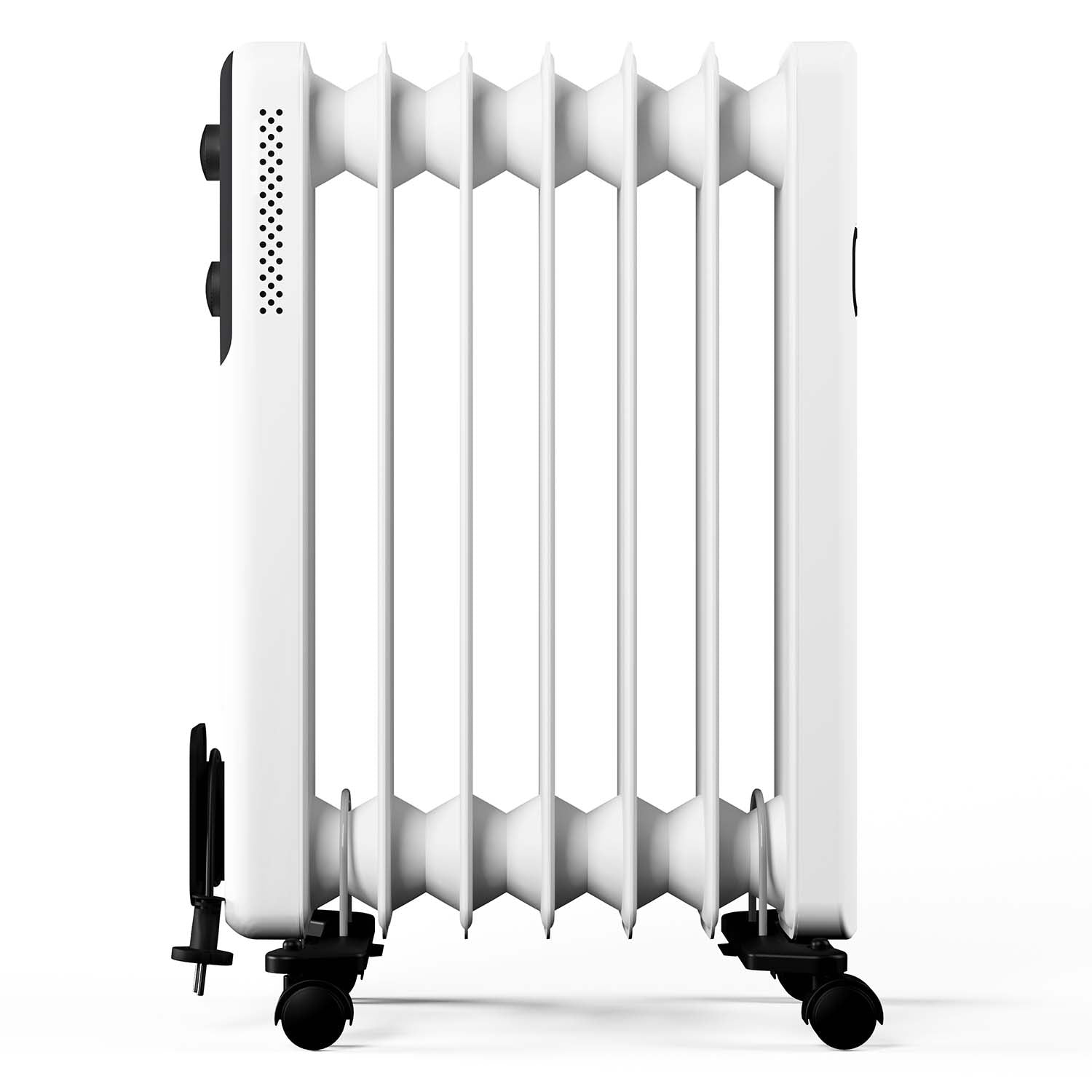 Oil-Filled Radiator Heater, 1500W, Adjustable Thermostat