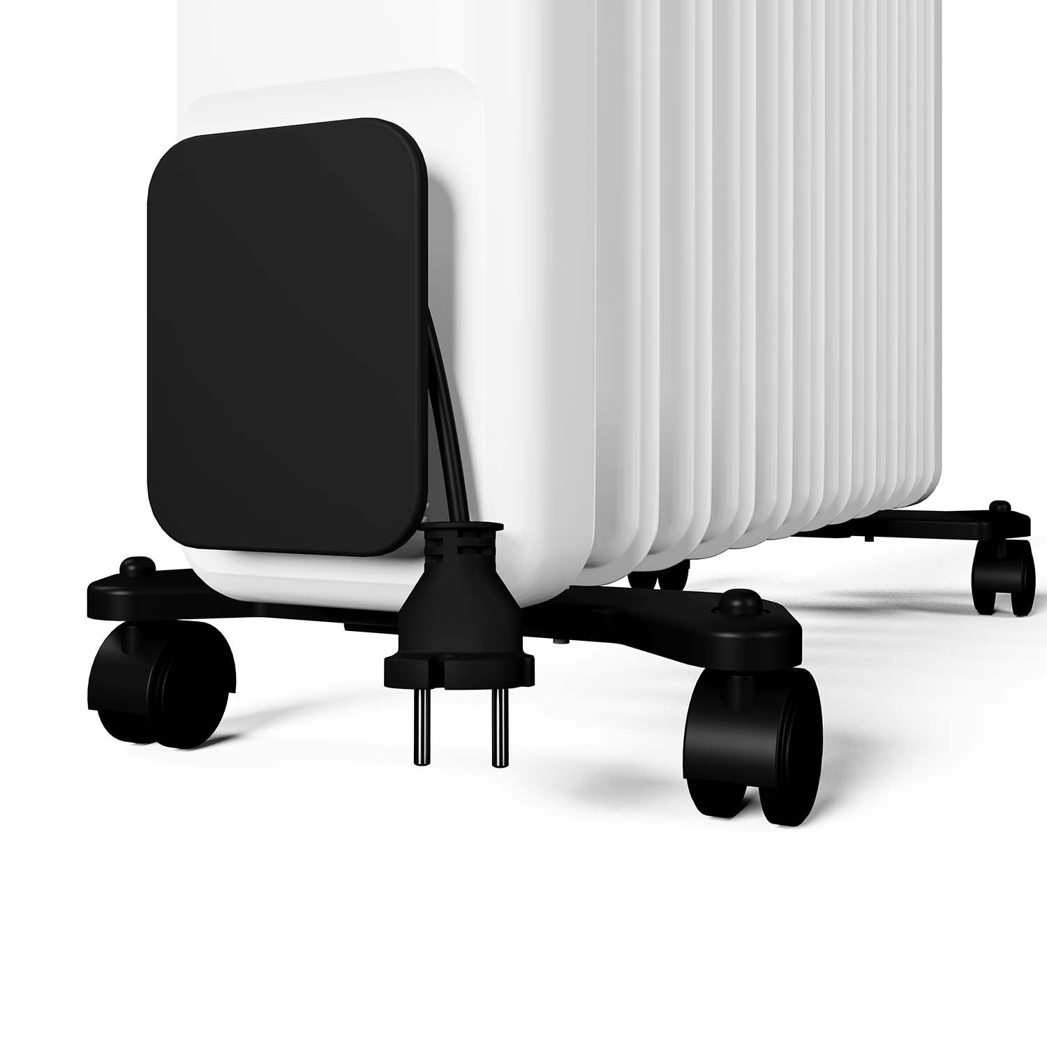 Oil-Filled Radiator Heater, 2500W, Adjustable Thermostat