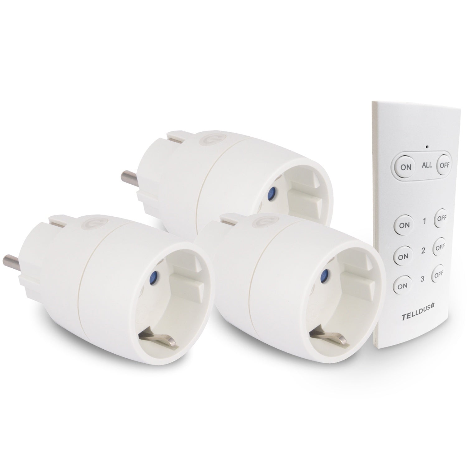 On/Off socket Slim 433 3-pack