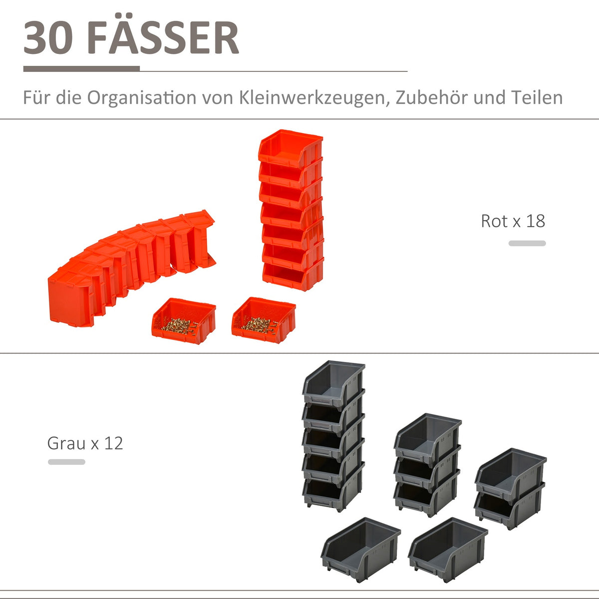 Open Storage Boxes In 2 Sizes, Tool Holders