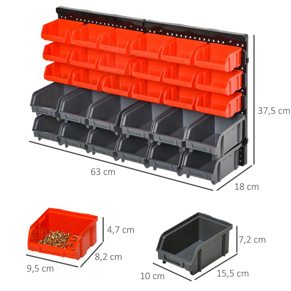 Open Storage Boxes In 2 Sizes, Tool Holders