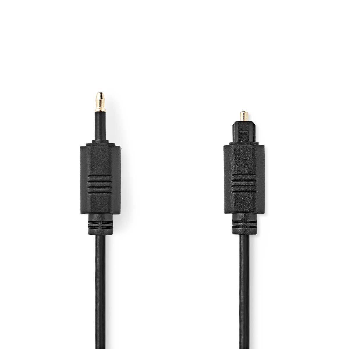 Optical Audio Cable | TosLink Male | Mini-Toslink | 1.00 m | Round | PVC | Black | Label