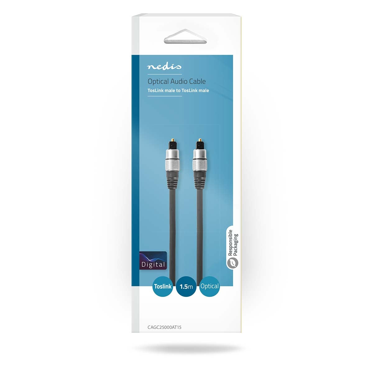 Optical audio cable | TosLink Male | TosLink Male | 1.50 m | Round | PVC | Anthracite | Box