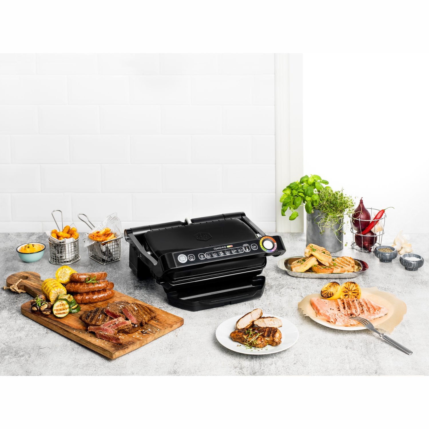 Optigrill+ Black with Tray