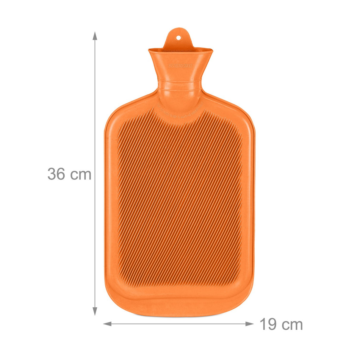 Orange Hot Water Bottle 2L – Leak-Proof, Pain Relief