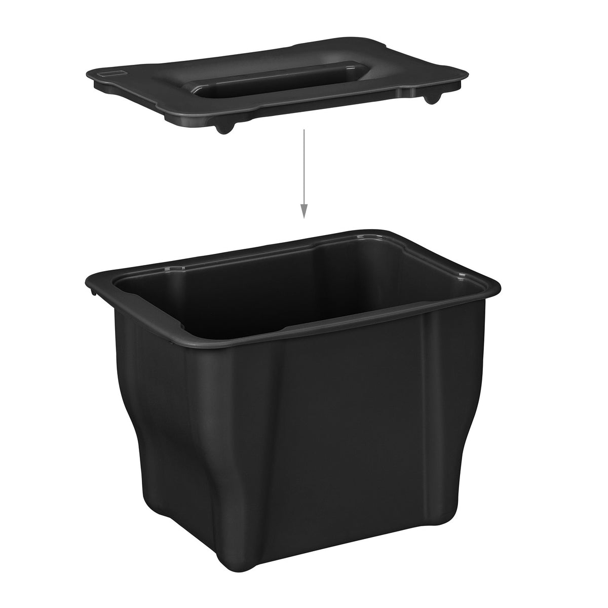 Organic waste bin Kitchen 5 l black