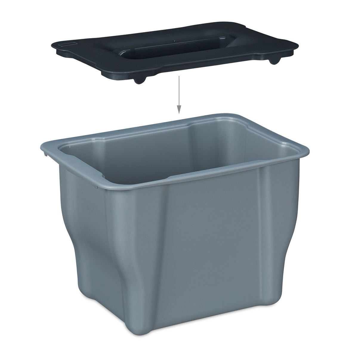 Organic waste bin kitchen 5 l grey