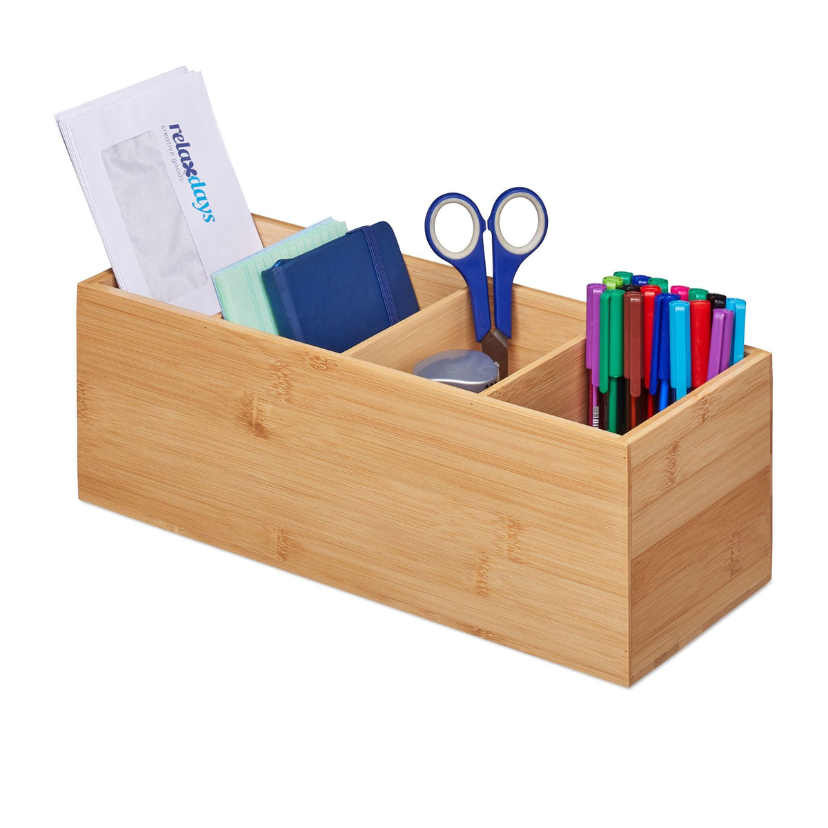 Organization box in bamboo 4 compartments