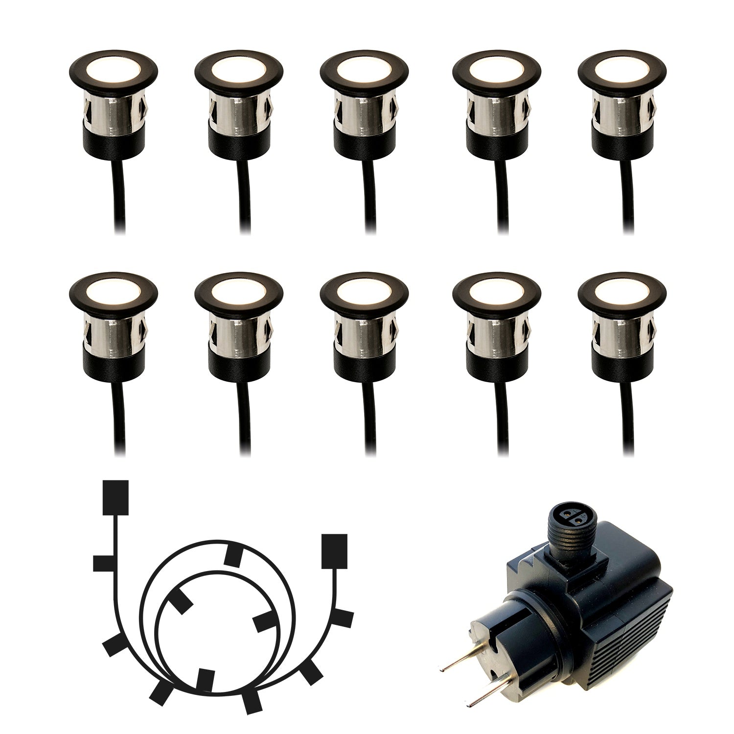 Orion recessed spot 10pcs Black