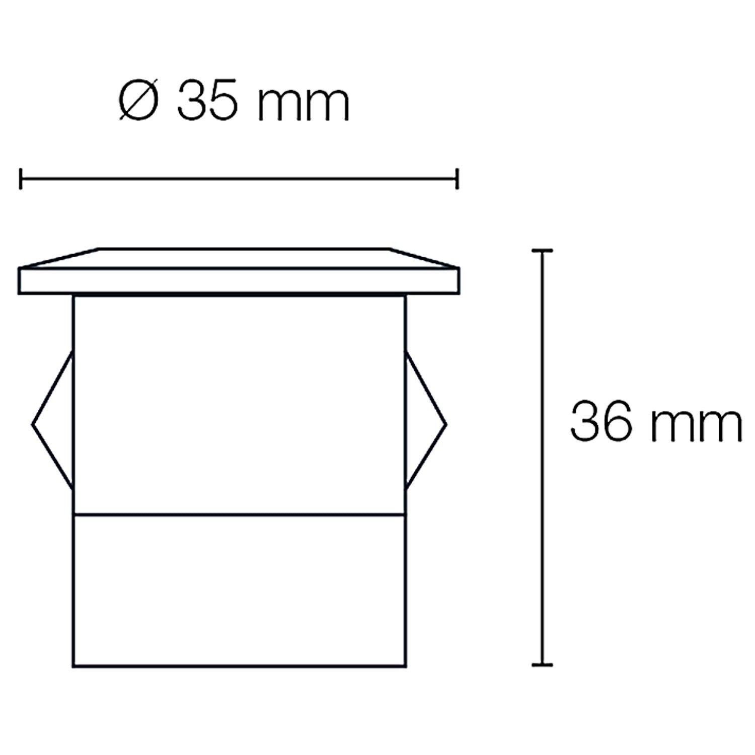 Orion recessed spot 5pcs Black