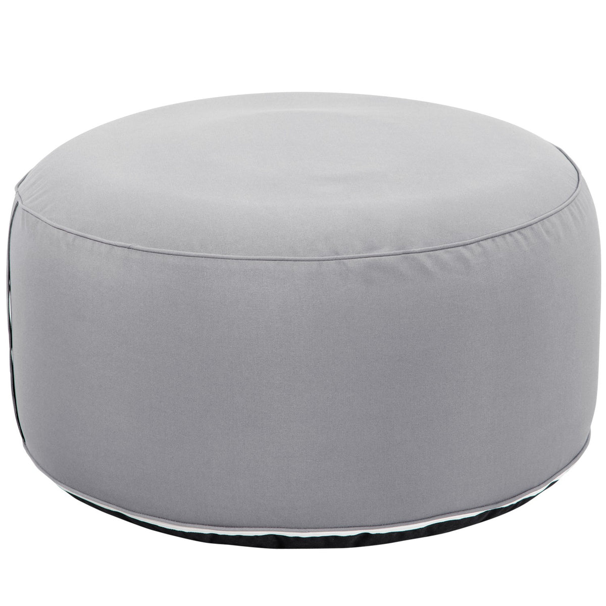 Ottoman, Inflatable Footstool, Footrest For Indoor And Outdoor Use, Load Capacity Up To 150 Kg, Polyester, Dark Gray, 80 X 80 X 37 Cm