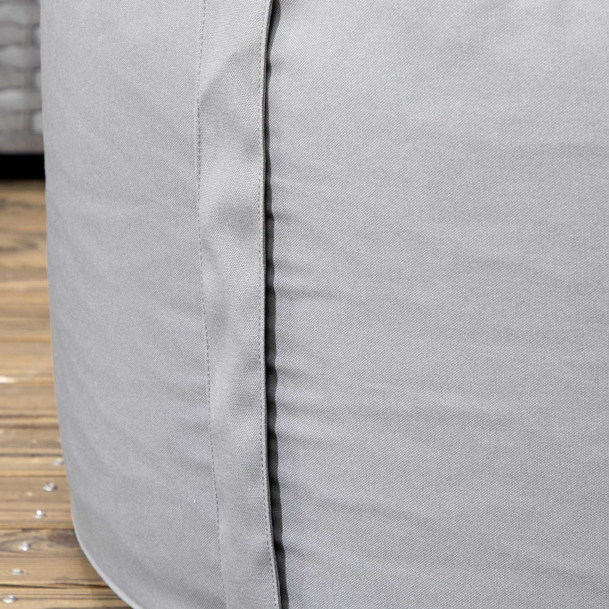 Ottoman, Inflatable Footstool, Footrest For Indoor And Outdoor Use, Load Capacity Up To 150 Kg, Polyester, Dark Gray, 80 X 80 X 37 Cm
