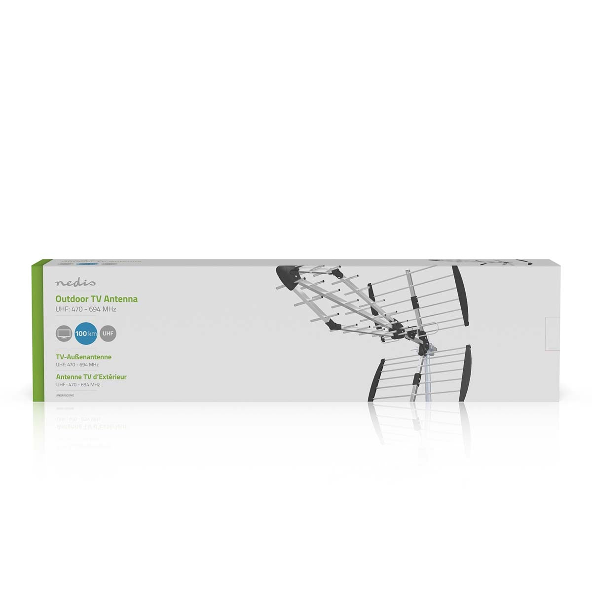 Outdoor Antenna | UHF | Reception range: ≥50 km | LTE700 | Gain: 13.5 dB | 75 Ohm | Antenna length: 1085 mm | ABS / Aluminium