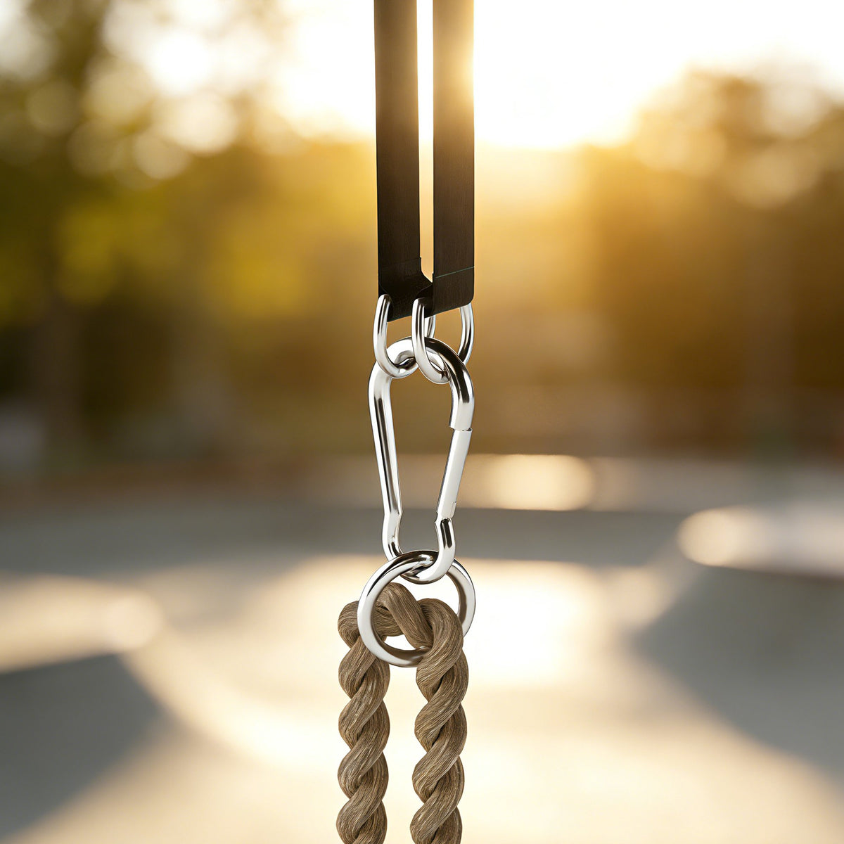 Outdoor Baby Swing with High Backrest, Adjustable Ropes