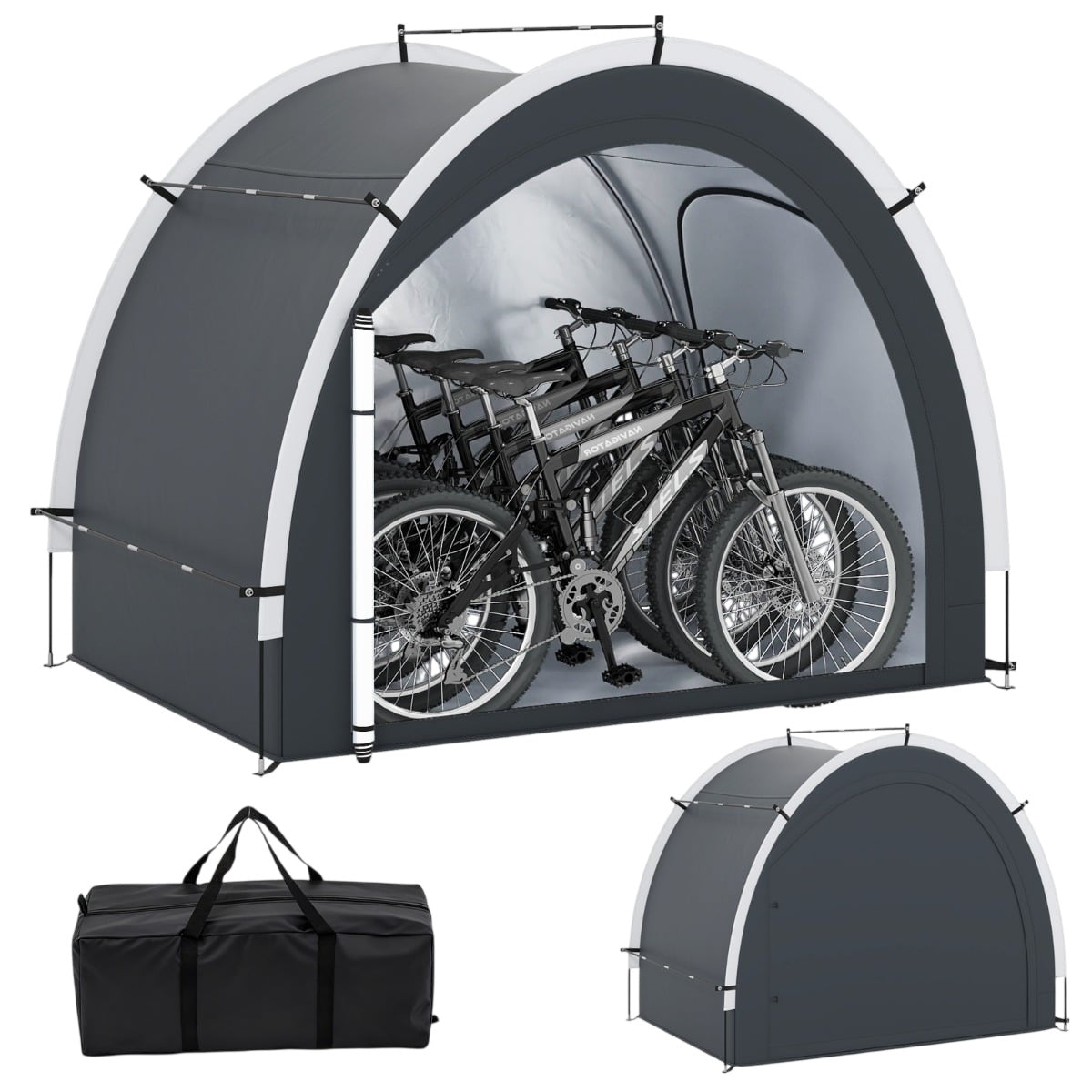 Outdoor Bike Storage Tent, Waterproof, 4-5 Bikes Capacity