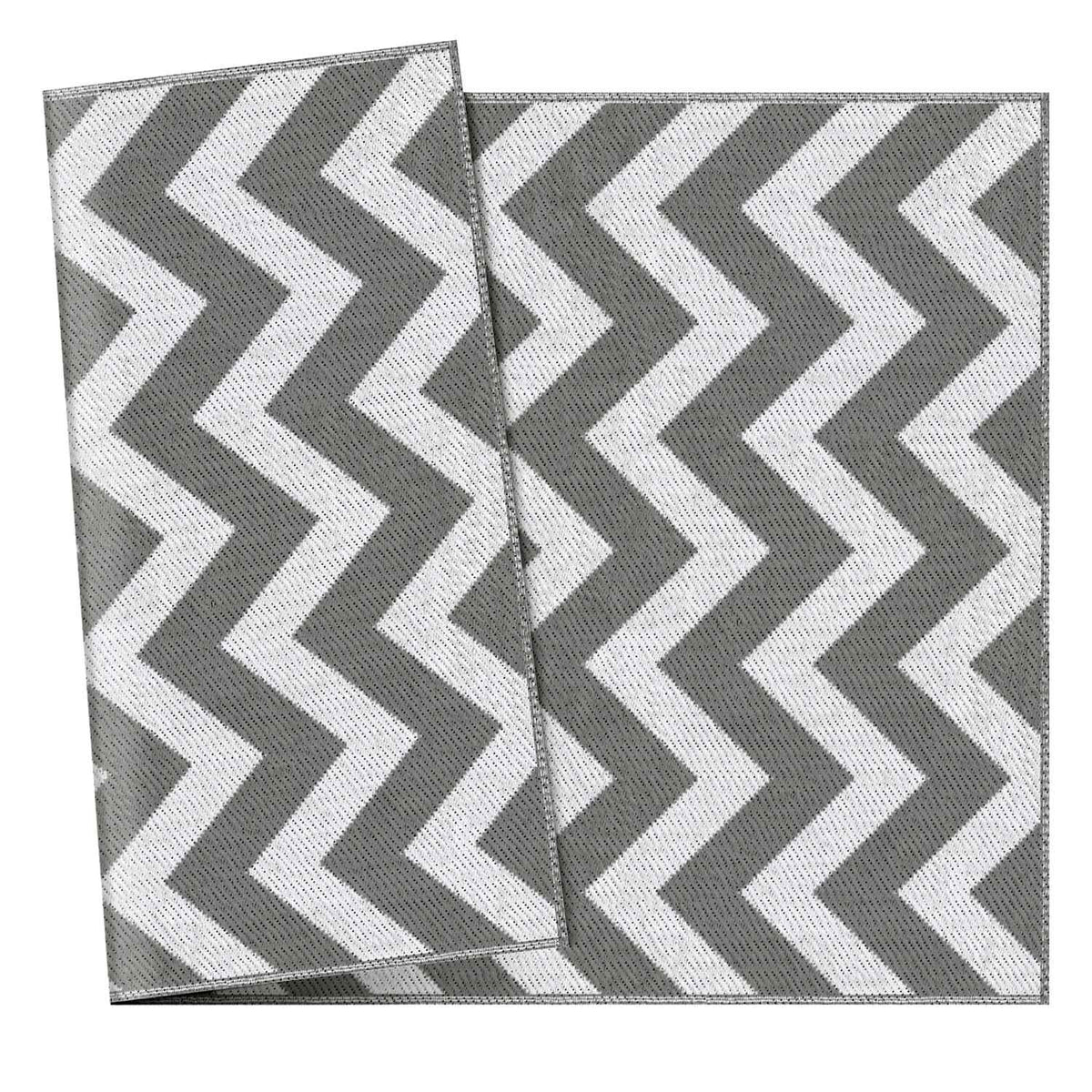 Outdoor Carpet Waterproof Plastic Carpet 121X182Cm, Light Gray + White, For Balcony