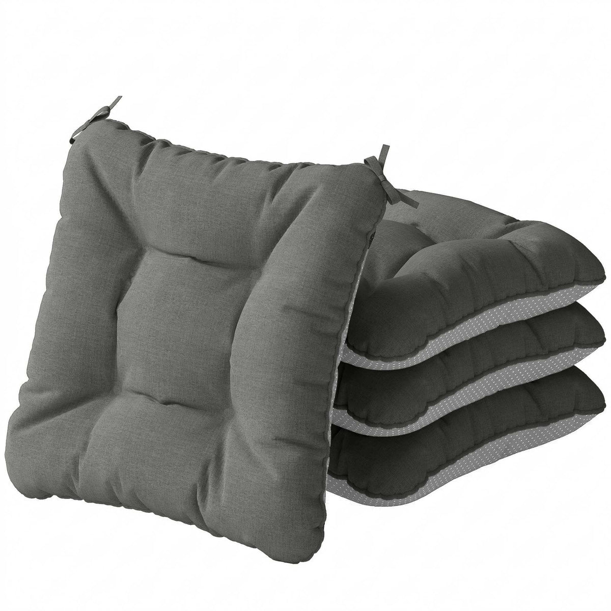 Outdoor Chair Cushions Set of 4, Non-Slip, 39.5x39.5x10 cm