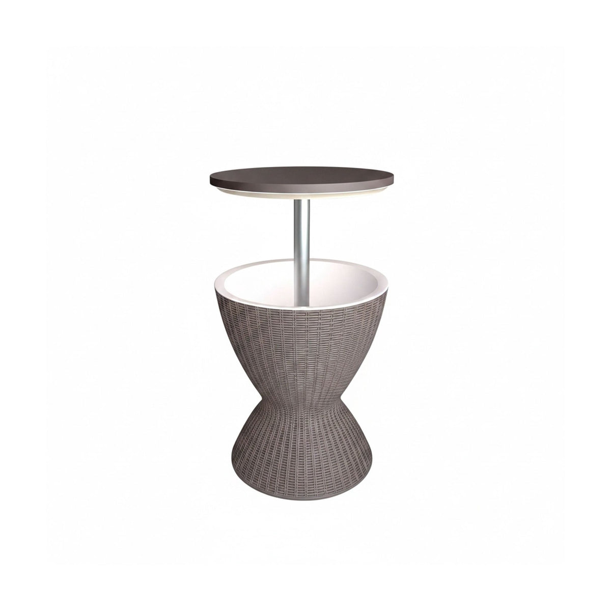 Outdoor Cooler Side Table, 30L Ice Box, Adjustable Top