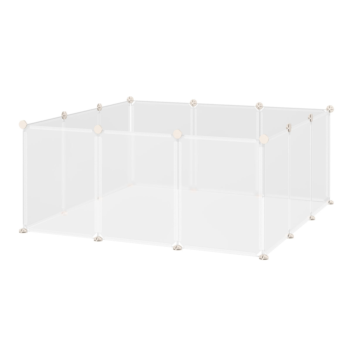 Outdoor Enclosure Diy Mesh Enclosure Small Pets 12 Panels Indoor White 105X105X45Cm