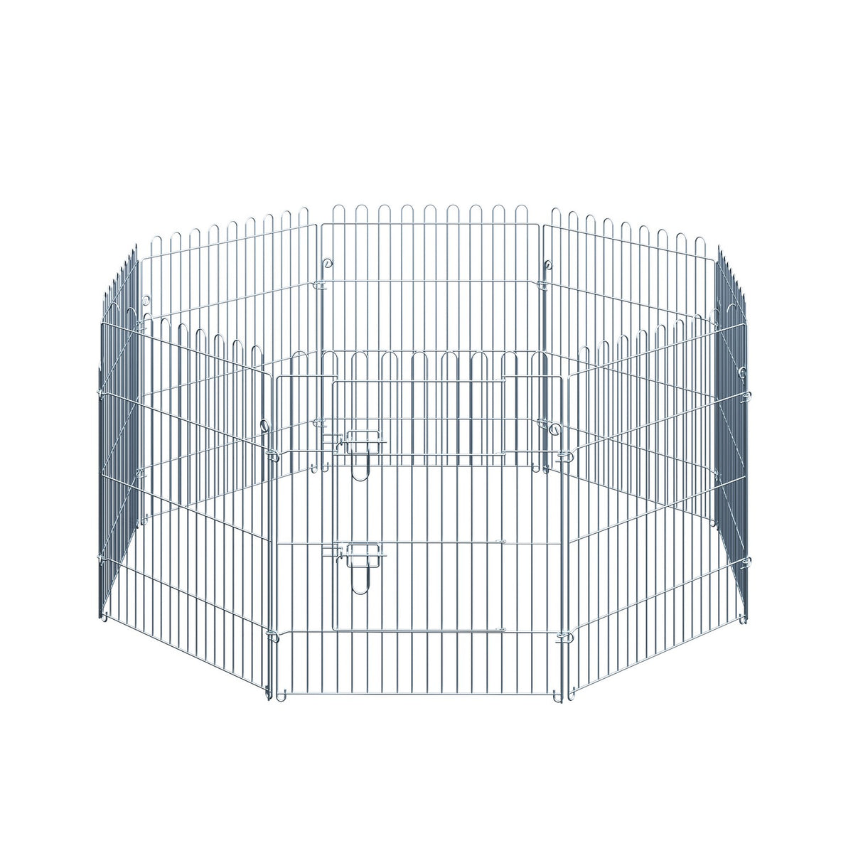 Outdoor Enclosure For Puppies, 8-Part Puppy Run & Playpen, 63X76 Cm, Safe & Stable