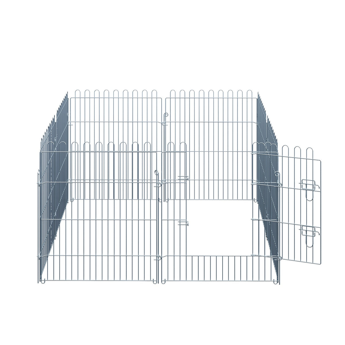 Outdoor Enclosure For Puppies, 8-Part Puppy Run & Playpen, 63X76 Cm, Safe & Stable
